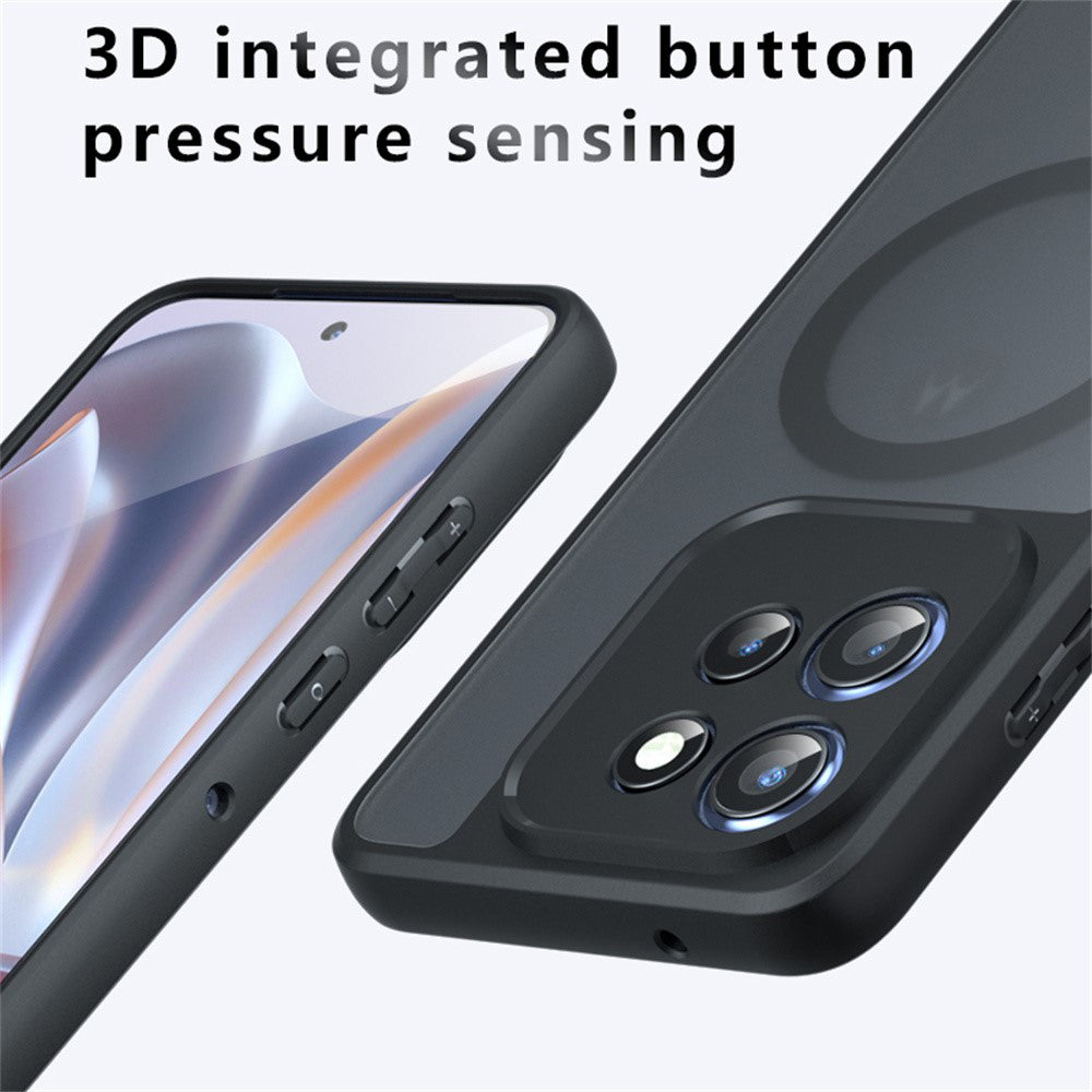 MagSafe hoes voor Motorola Edge 60 Neo / Edge 50 Neo / ThinkPhone 25, Techsuit, PureFrost, Satijnzwart