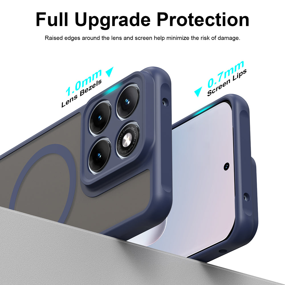 MagSafe hoes voor Motorola Edge 70 Fusion, Techsuit, HaloFrost II, Marineblauw