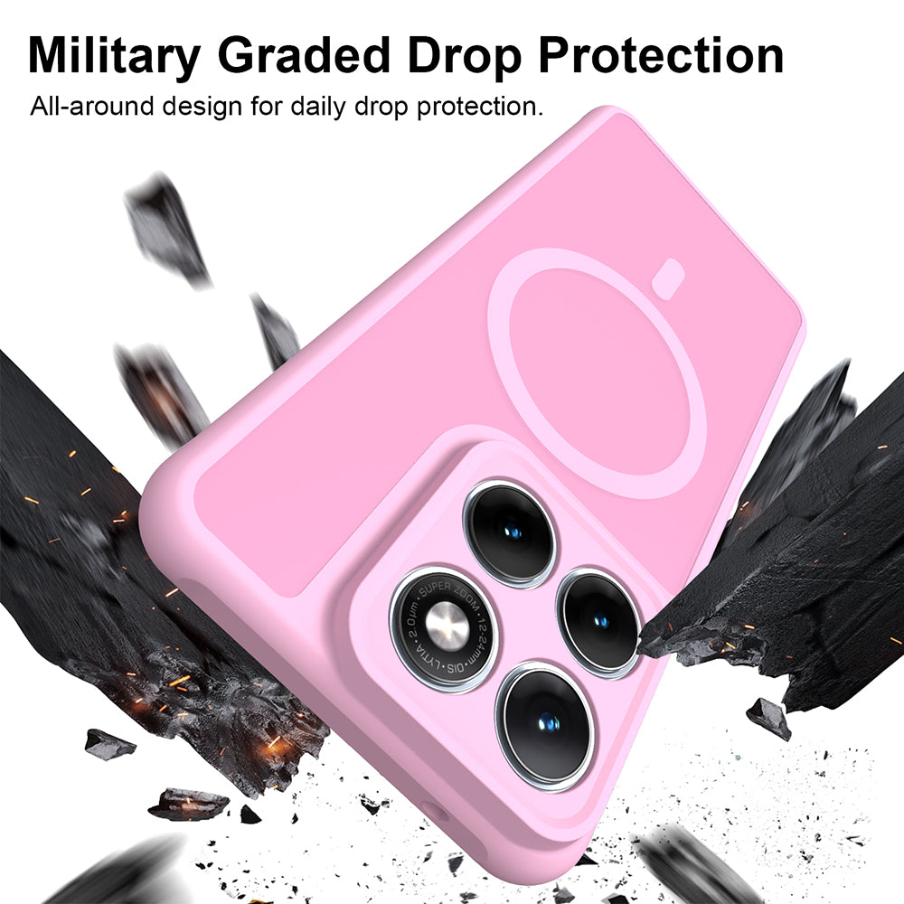 MagSafe Case for Motorola Edge 70 Fusion, Techsuit, HaloFrost II, Pink