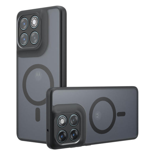 MagSafe-hoes voor Motorola Edge 70 Fusion, Techsuit, PureFrost, Zwart Satijn