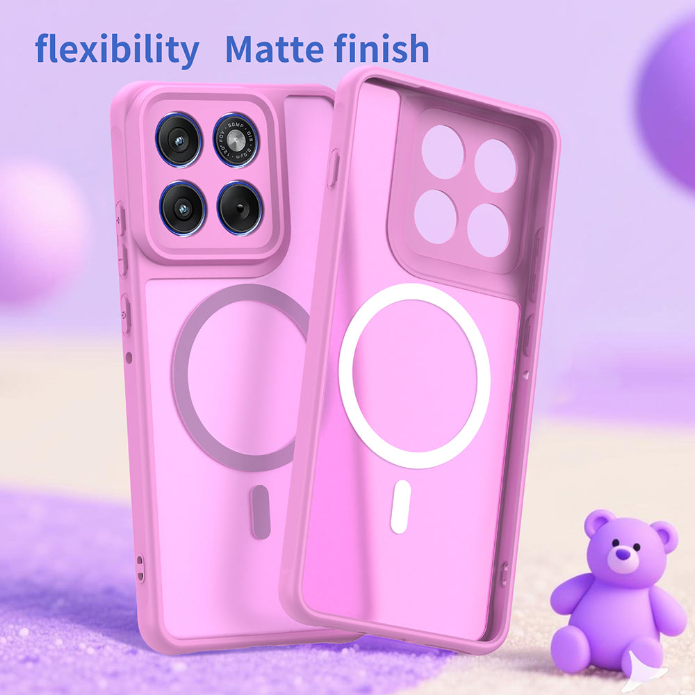 MagSafe Case for Motorola Edge 70, Techsuit, HaloFrost II, Pink