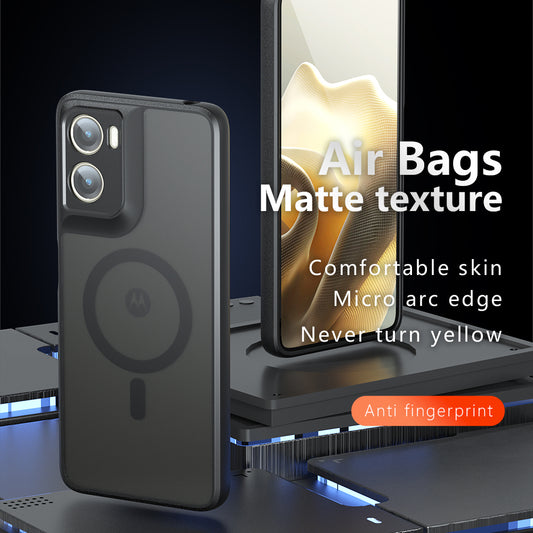 MagSafe hoes voor Motorola Moto G06, Techsuit, PureFrost, Satijnzwart