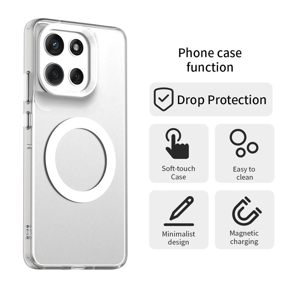 MagSafe hoes voor Motorola Moto G86, Techsuit, CandyCase, Wit