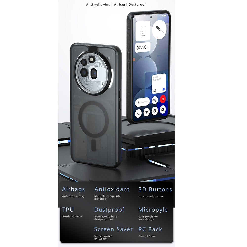 MagSafe-hoes voor Nothing Phone (3a) Pro, Techsuit, PureFrost, Zwart