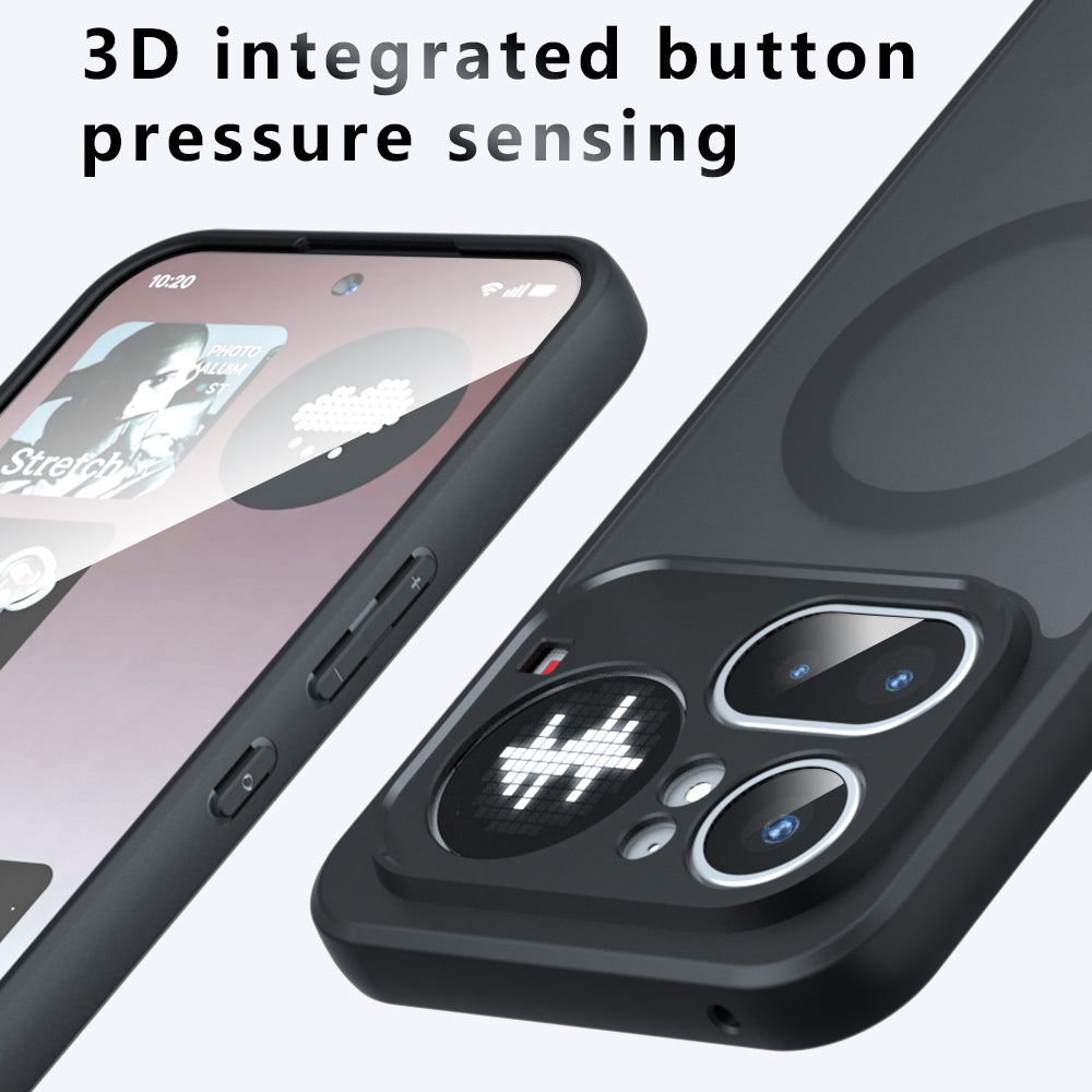 MagSafe-hoes voor Nothing Phone (4a) Pro, Techsuit, PureFrost, Zwart Satijn