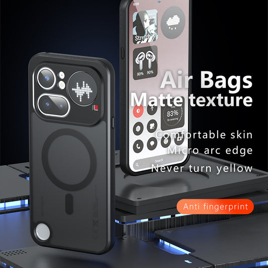 MagSafe-hoes voor Nothing Phone (4b), Techsuit, PureFrost, Zwart Satijn