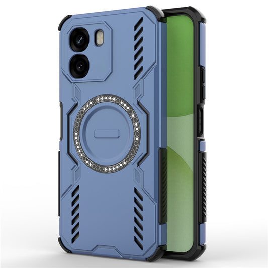 MagSafe hoes voor Oppo A6 4G, Techsuit, ArmorMag, Blauw