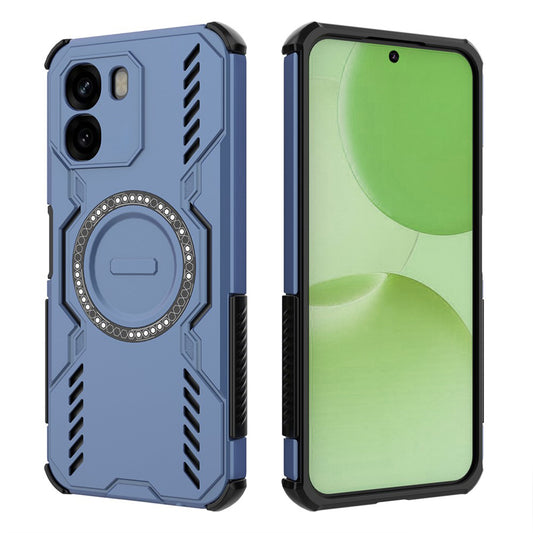 MagSafe hoes voor Oppo A6 4G, Techsuit, ArmorMag, Blauw