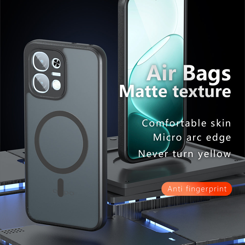 MagSafe-hoes voor Oppo A6 Pro 5G / A6 Pro 4G, Techsuit, PureFrost, Zwart Satijn