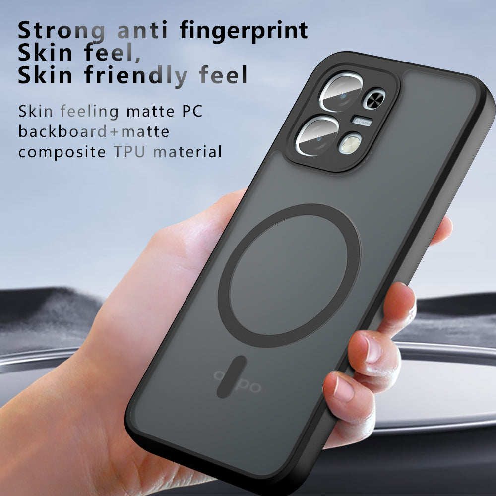 MagSafe-hoes voor Oppo A6 Pro 5G / A6 Pro 4G, Techsuit, PureFrost, Zwart Satijn