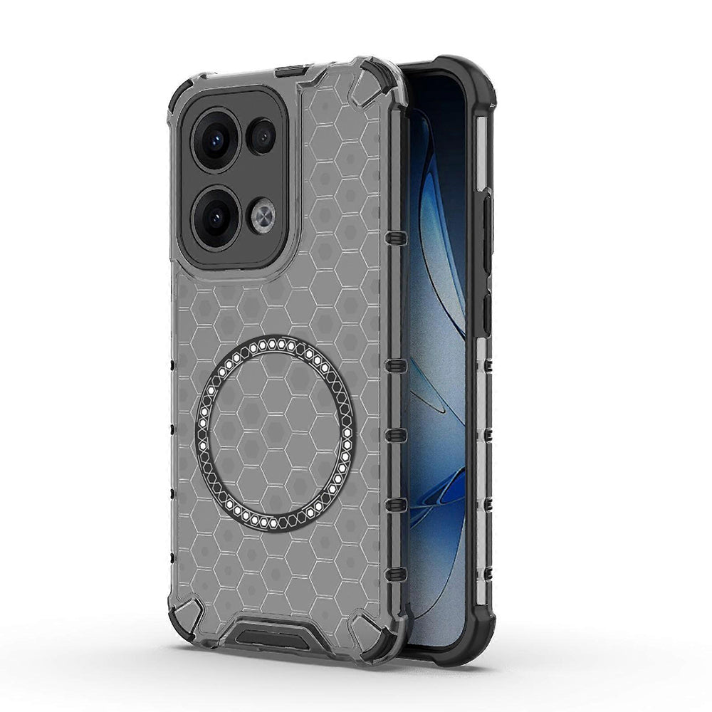 MagSafe-hoes voor Oppo Reno13, Techsuit, HoneyComb Shield, Zwart