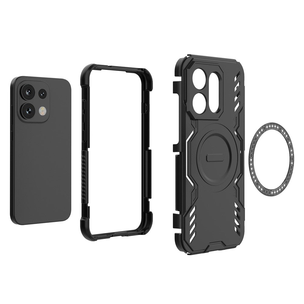MagSafe-hoes voor Oppo Reno16 / Reno16 Pro, Techsuit, ArmorMag, Zwart