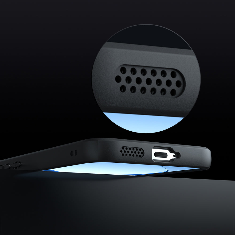 MagSafe-hoes voor Realme 16, Techsuit, PureFrost, Zwart Satijn