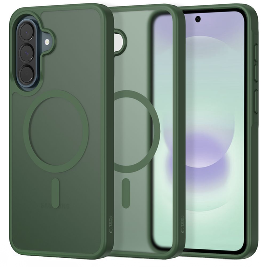 MagSafe-hoes voor Samsung Galaxy A37 5G / A56 A566 / A36 A366, Tech-Protect, Magmat, Mat Groen