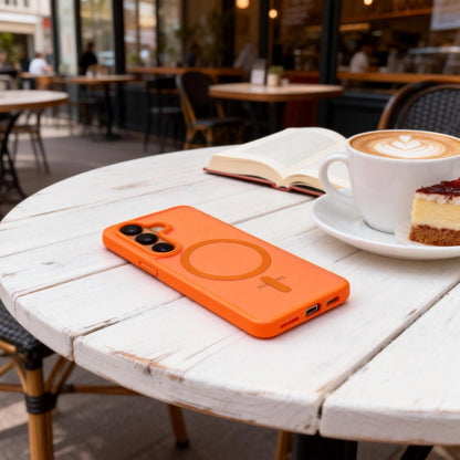 MagSafe Case for Samsung Galaxy S26 Ultra S948, Tech-Protect, Magmat, Matte Orange