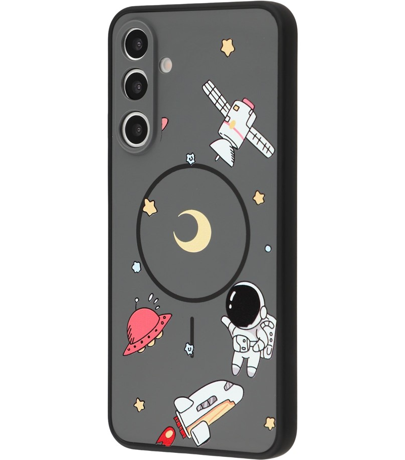 MagSafe-hoesje voor Samsung Galaxy A16 5G A166 / A16 4G A165, OEM, Cartoon Astronaut, Zwart