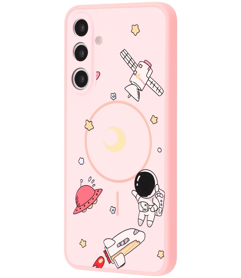 MagSafe-hoesje voor Samsung Galaxy S25 Ultra S938, OEM, Cartoon Astronaut, Roze
