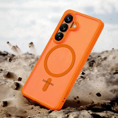 MagSafe hoesje voor Samsung Galaxy S26 S942, Tech-Protect, Magmat, Mat Oranje