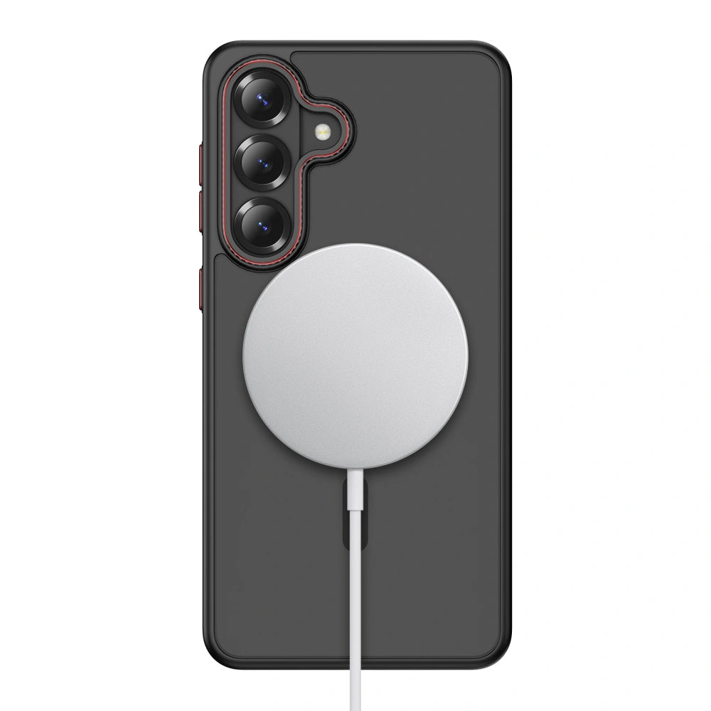 MagSafe hoesje voor Samsung Galaxy S26 Plus S947, Tech-Protect, Magcam, Mat Zwart Rood
