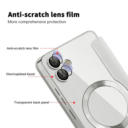 MagSafe-hoes voor Samsung Galaxy A05 A055, Techsuit, SmartMag Book, Grijs