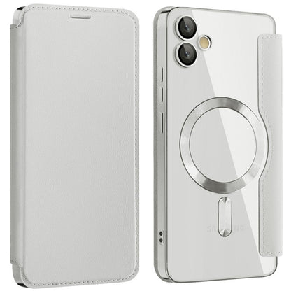 MagSafe-hoes voor Samsung Galaxy A05 A055, Techsuit, SmartMag Book, Grijs