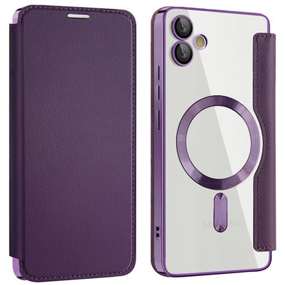 MagSafe Case for Samsung Galaxy A05 A055, Techsuit, SmartMag Book, Purple