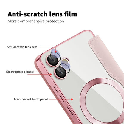 MagSafe-hoes voor Samsung Galaxy A05 A055, Techsuit, SmartMag Book, Roze