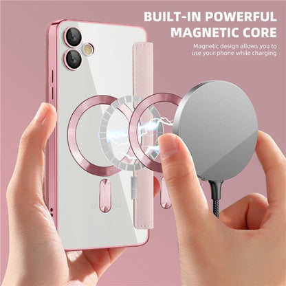 MagSafe-hoes voor Samsung Galaxy A05 A055, Techsuit, SmartMag Book, Roze