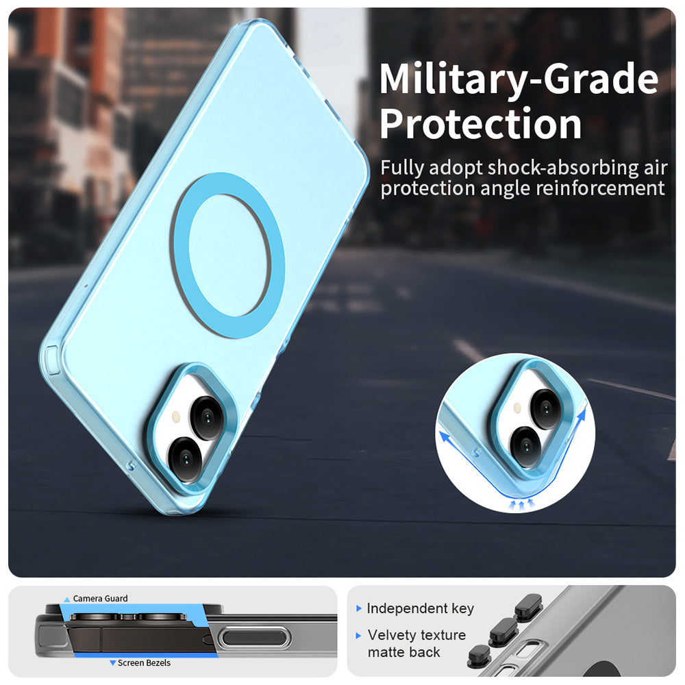 MagSafe-hoesje voor Samsung Galaxy A06 A065, Techsuit, CandyCase, Blauw