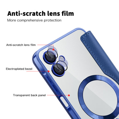 MagSafe-hoes voor Samsung Galaxy A06 A065, Techsuit, SmartMag Book, Blauw