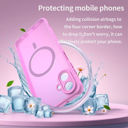 MagSafe Case for Samsung Galaxy A07 4G A075, Techsuit, HaloFrost II, Pink