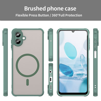 MagSafe-hoesje voor Samsung Galaxy A07 4G A075, Techsuit, HaloFrost II, Groen