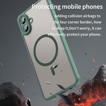 MagSafe-hoesje voor Samsung Galaxy A07 4G A075, Techsuit, HaloFrost II, Groen