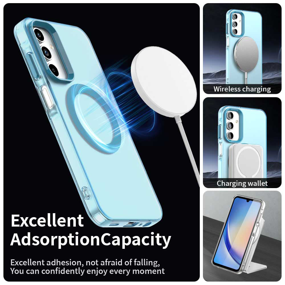 MagSafe-hoesje voor Samsung Galaxy A15 5G A156 / A15 A155, Techsuit, CandyCase, Blauw