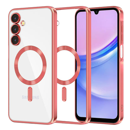 MagSafe-hoesje voor Samsung Galaxy A15 5G A156 / A15 A155, Techsuit, Luxury Crystal, Rood