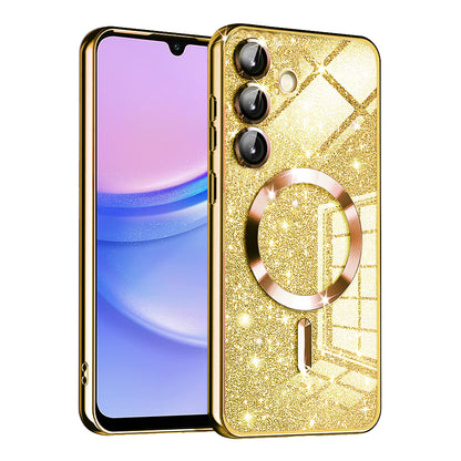 MagSafe-hoesje voor Samsung Galaxy A15 5G A156 / A15 A155, Techsuit, Luxury Glitter, Goud