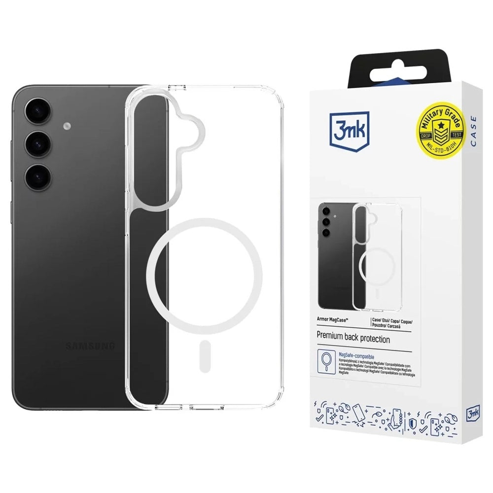 MagSafe-hoes voor Samsung Galaxy A16 5G A166 / A16 4G A165, 3MK, Armor MagCase, Transparant