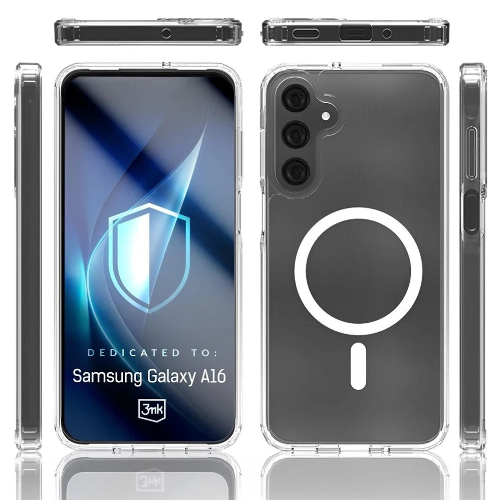 MagSafe-hoes voor Samsung Galaxy A16 5G A166 / A16 4G A165, 3MK, Armor MagCase, Transparant