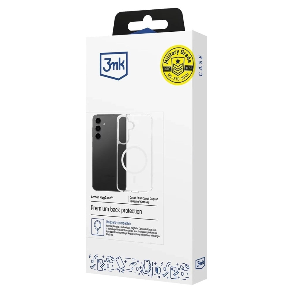 MagSafe-hoes voor Samsung Galaxy A16 5G A166 / A16 4G A165, 3MK, Armor MagCase, Transparant