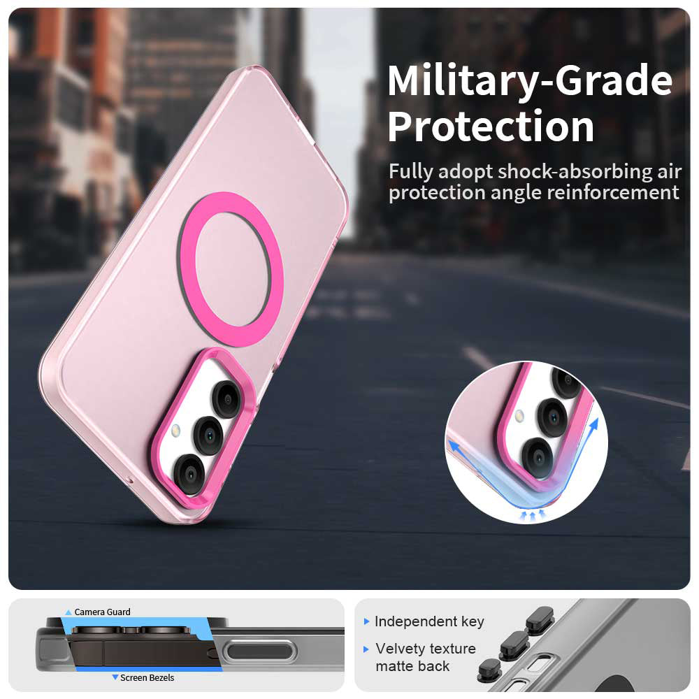 MagSafe-hoesje voor Samsung Galaxy A16 5G A166 / A16 4G A165, Techsuit, CandyCase, Roze