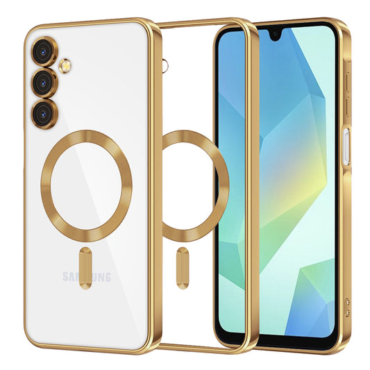 MagSafe-hoesje voor Samsung Galaxy A16 5G A166 / A16 4G A165, Techsuit, Luxury Crystal, Goudkleurig