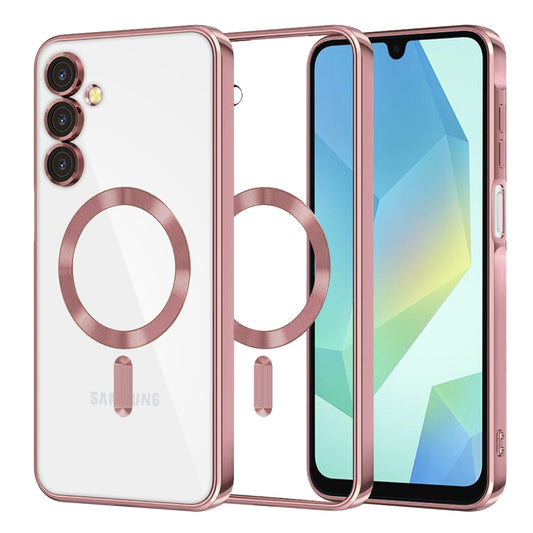MagSafe-hoes voor Samsung Galaxy A16 5G A166 / A16 4G A165, Techsuit, Luxury Crystal, Roze