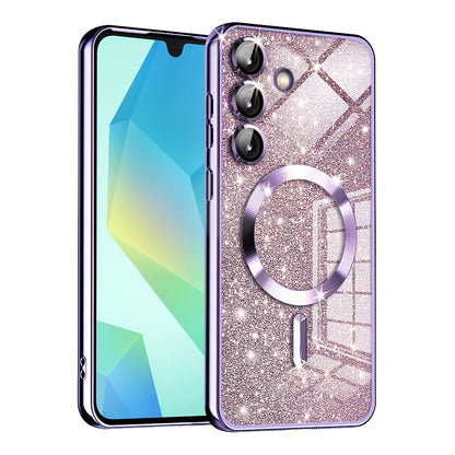 MagSafe-hoesje voor Samsung Galaxy A16 5G A166 / A16 4G A165, Techsuit, Luxury Glitter, Lichtpaars