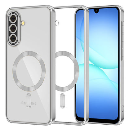 MagSafe-hoesje voor Samsung Galaxy A17 4G / A17 5G, Techsuit, Luxury Crystal, Zilver