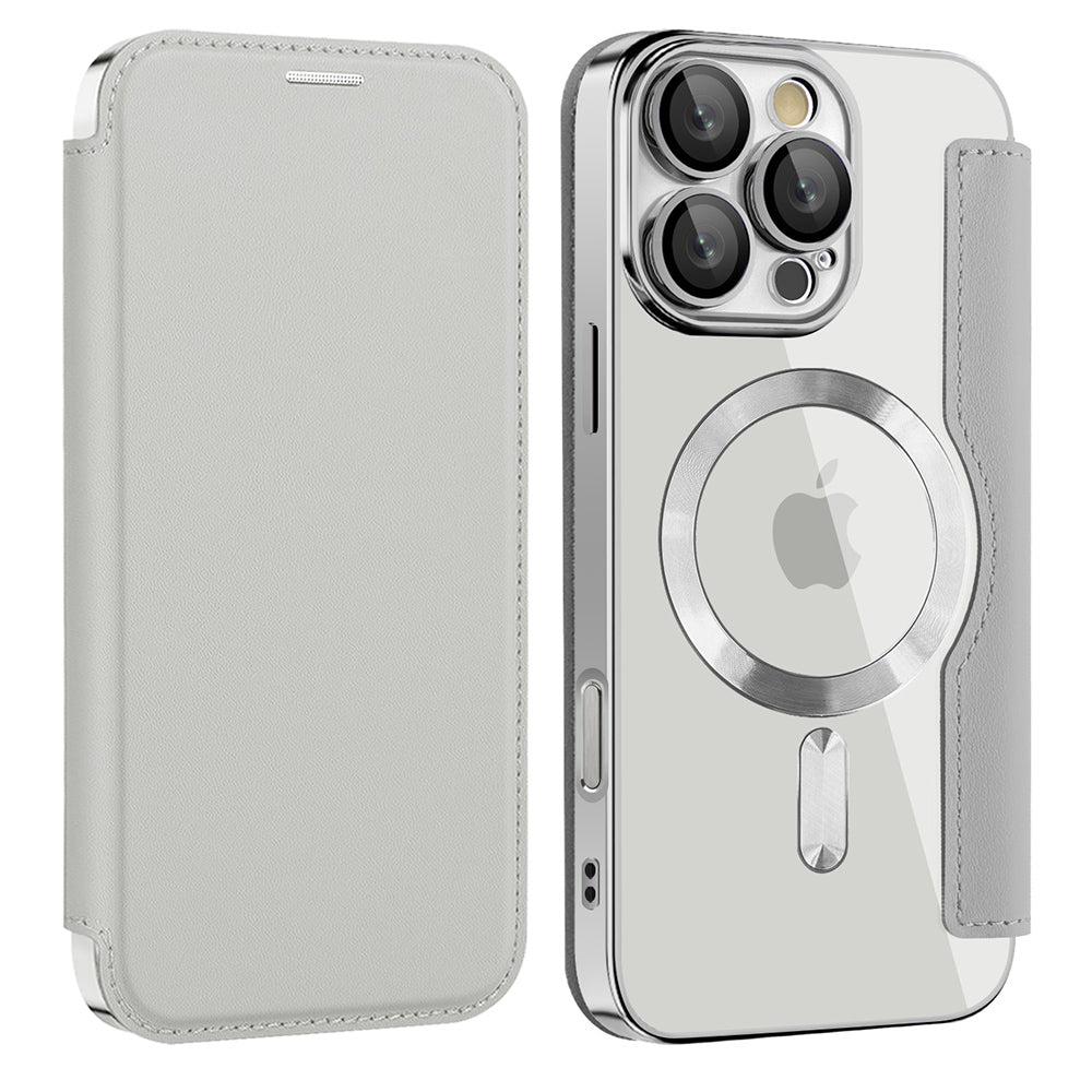 MagSafe Case for Samsung Galaxy A17 5G, Techsuit, SmartMag Book, Gray