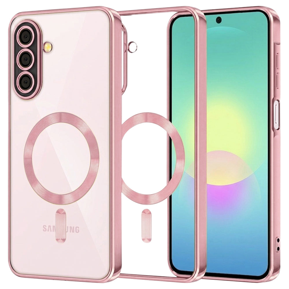 MagSafe-hoesje voor Samsung Galaxy A27 5G, Techsuit, Luxury Crystal, Roze