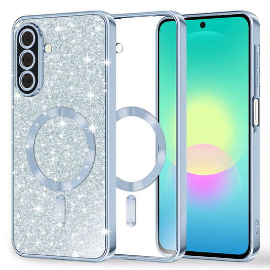 MagSafe-hoesje voor Samsung Galaxy A27 5G, Techsuit, Luxury Glitter, Blauw