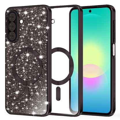 MagSafe-hoesje voor Samsung Galaxy A27 5G, Techsuit, Luxury Glitter, Zwart