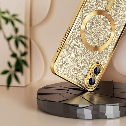 MagSafe-hoesje voor Samsung Galaxy A27 5G, Techsuit, Luxury Glitter, Zwart