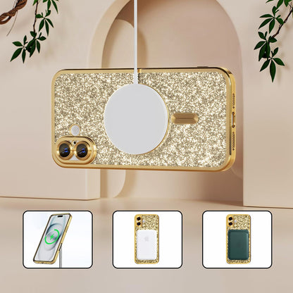 MagSafe-hoesje voor Samsung Galaxy A27 5G, Techsuit, Luxury Glitter, Zwart